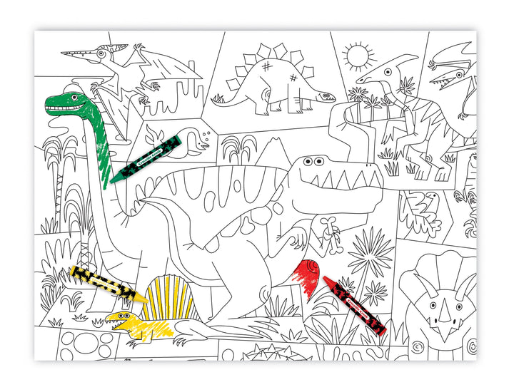 Coloring Poster Art Set- Dino World