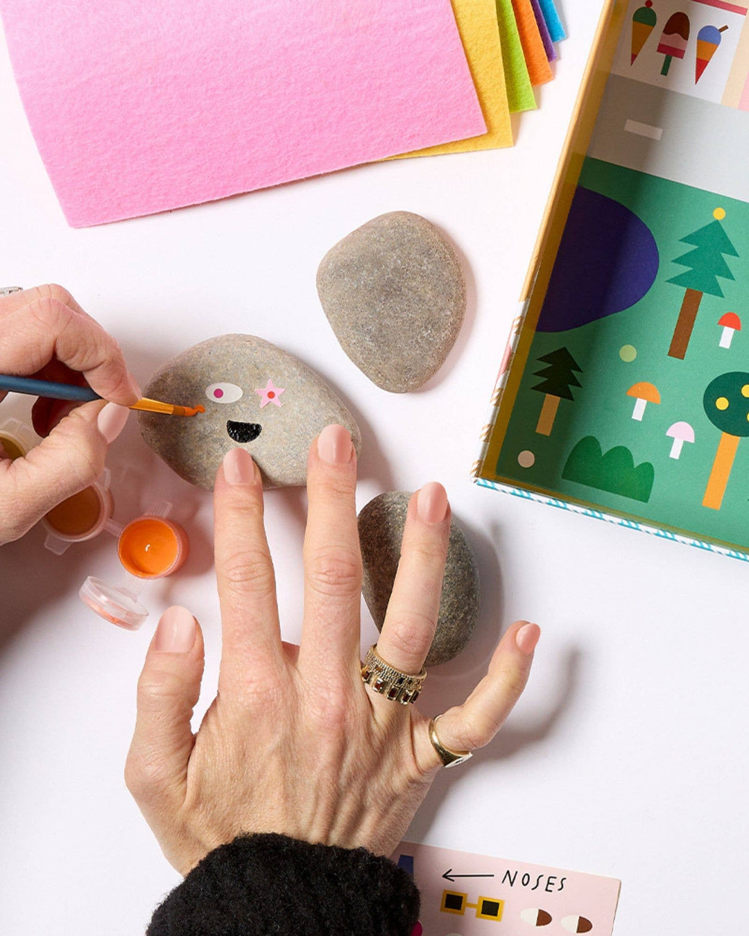 Rock Painting Kit for Kids - Cool Faces