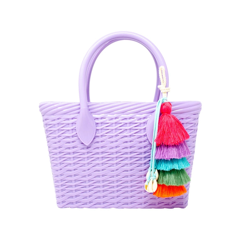 Jelly Weave Tote Bag-Lavender