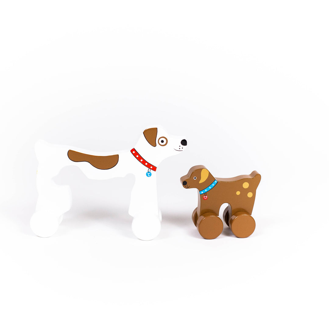 Dog Big & Little Wooden Roller