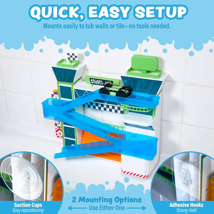 Tub Works® Splash Wheels™ Bathtime Raceway Car Ramp Toddler Bath Toy