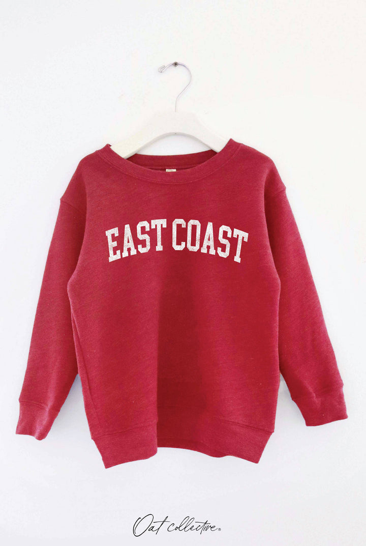 EAST COAST Toddler Graphic Sweatshirt-CRANBERRY HEATHER