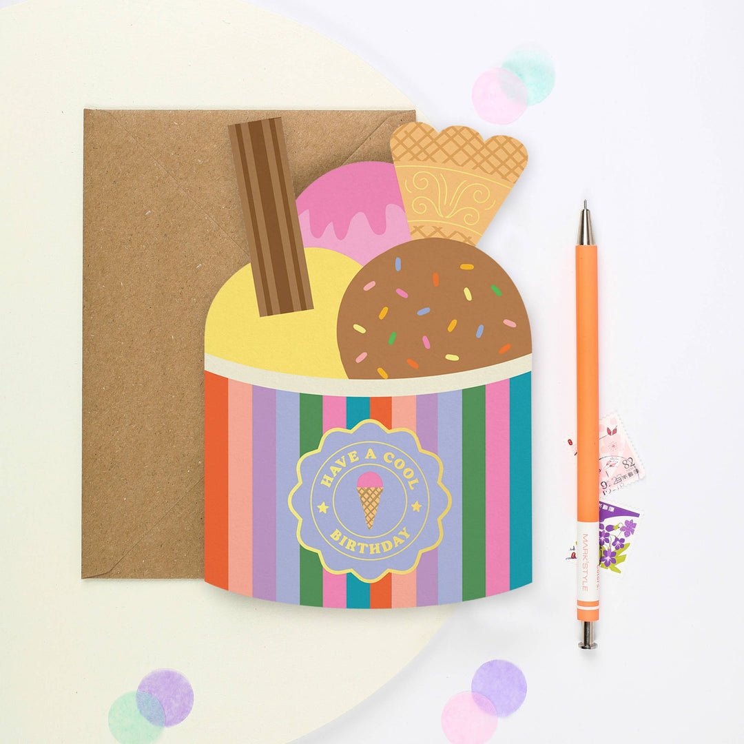 Ice-Cream Birthday Card | Cool Birthday Card