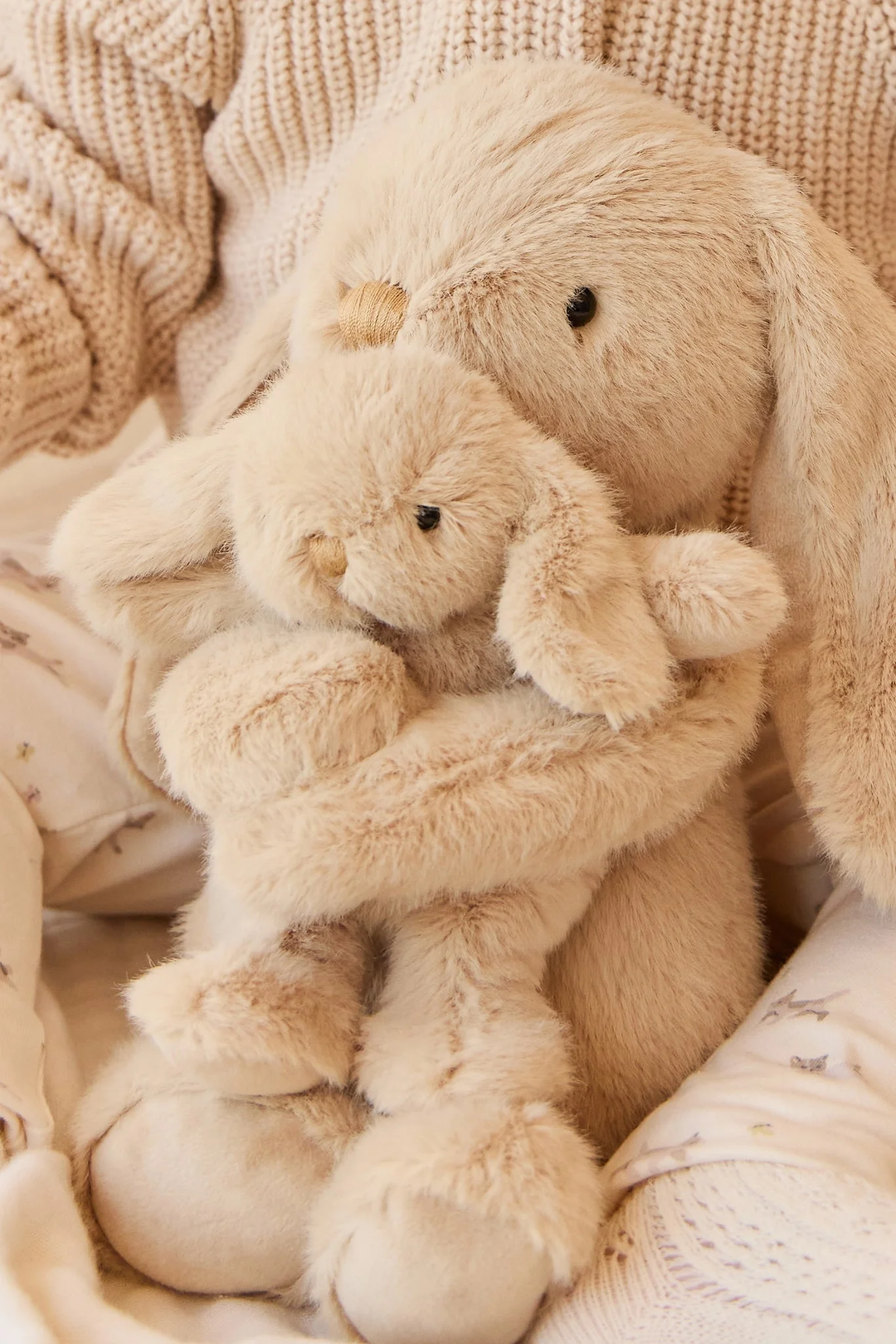 Hugging Rabbit Plush Stock Plush - Frankie the Hugging Bunny -Caramel - Snuggle Bunnies ...