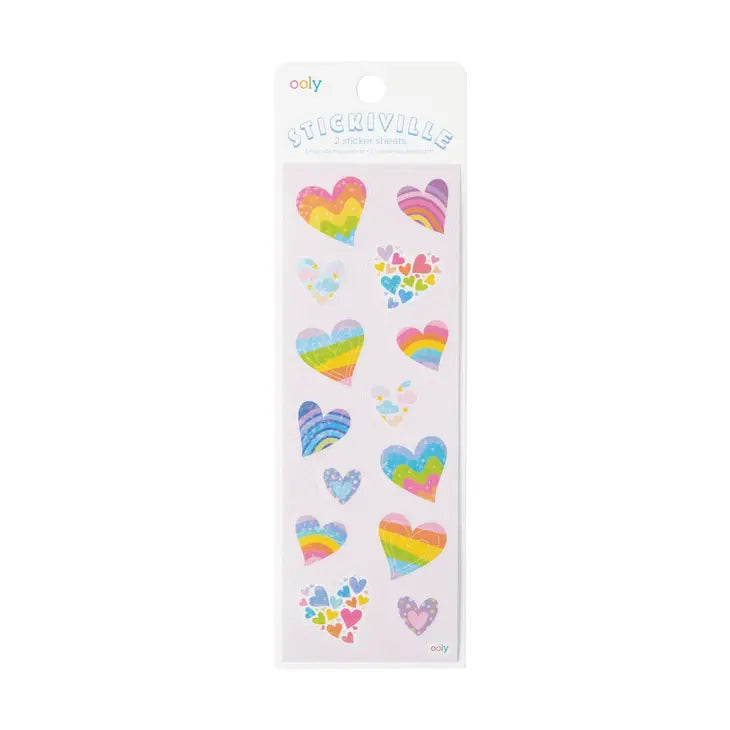 OOLY Stickiville Rainbow Hearts