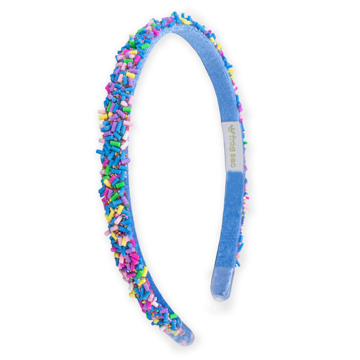 Thin Sprinkle Headband -Blue