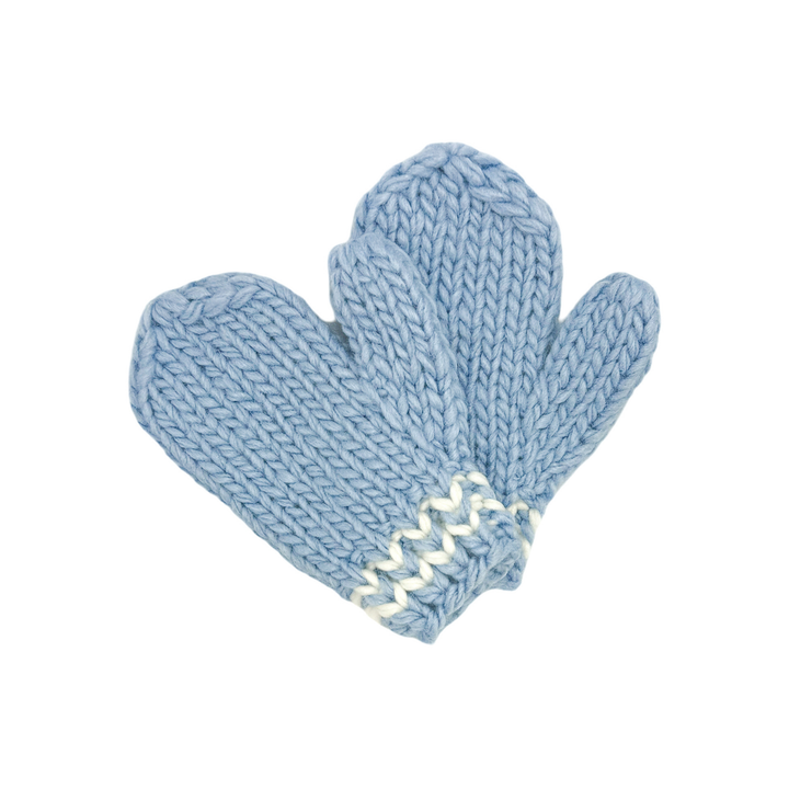 Blue Knit Mittens: Kid (3-7 y.o.)