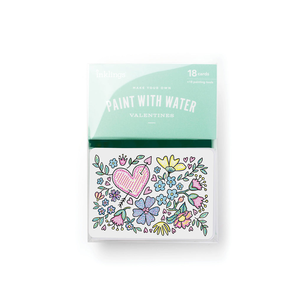 Paint with Water Valentines - Floral-Set of 18