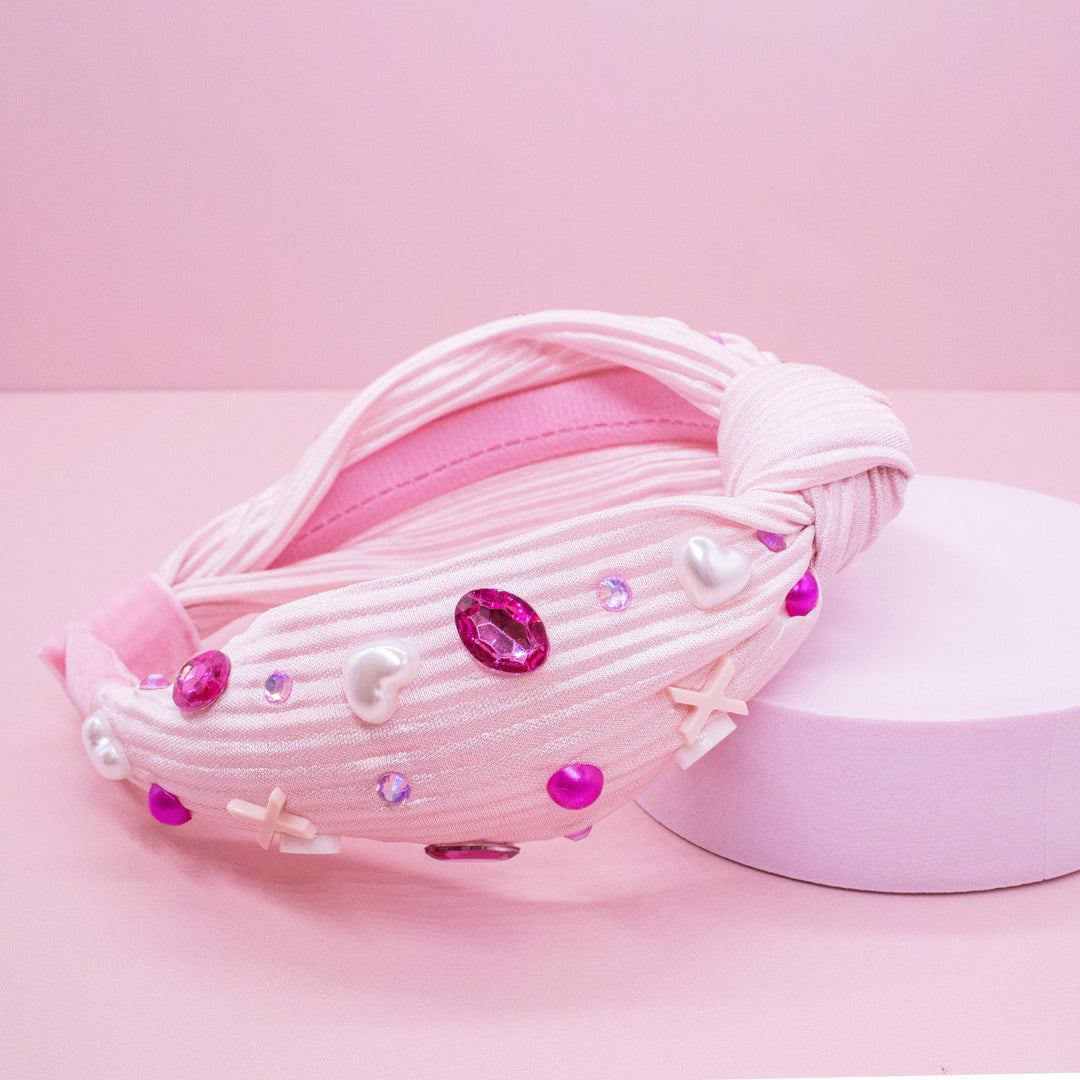 Valentine's Day Embellished Knot Headband