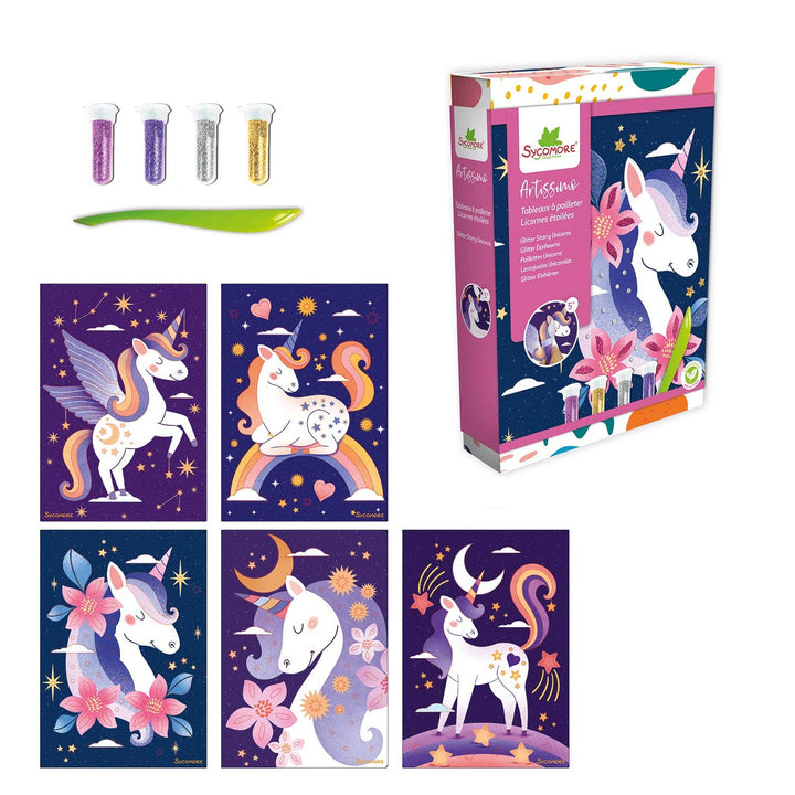 Artissimo -S Glitter Boards - Unicorns - 5y+