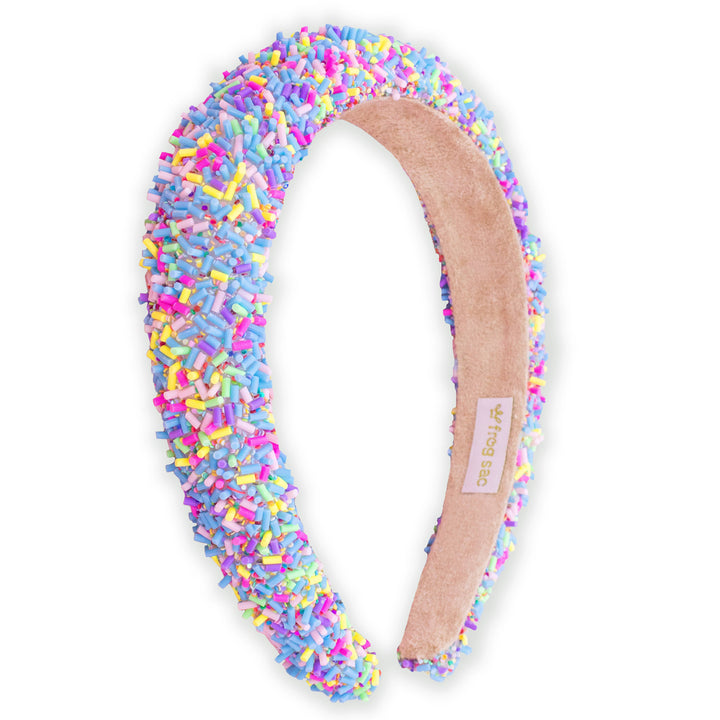 Padded Sprinkles Headband: Light Blue