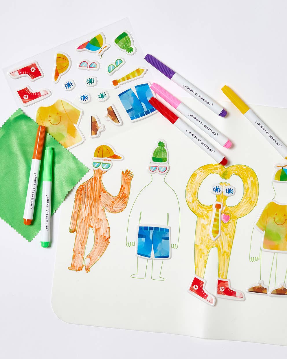 Wipeable Silicone Coloring Mat - Friends