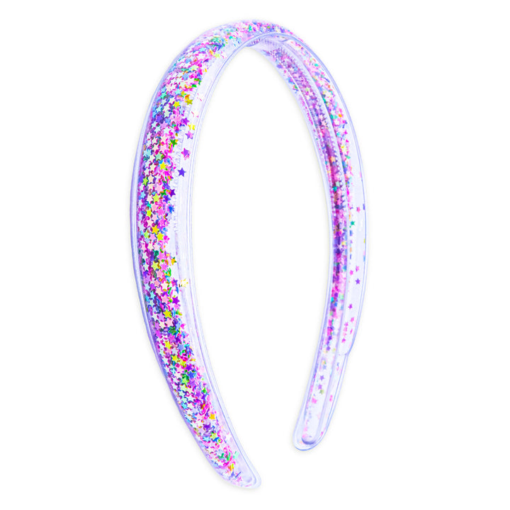 Shaker Glitter Headband with Teeth: Blue