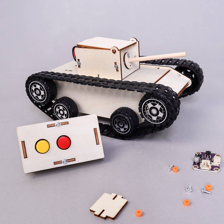 Remote Controlled Tank DIY Kit, STEM Toy, Craft Kit for Kids