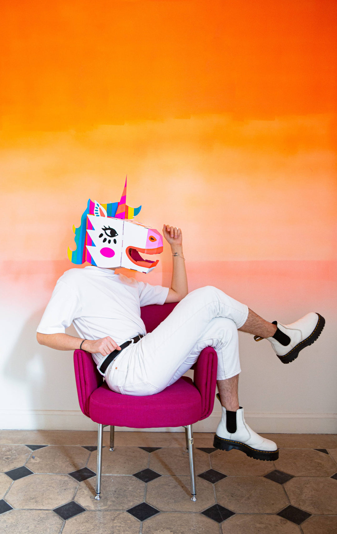 3D kid and adult unicorn Mask