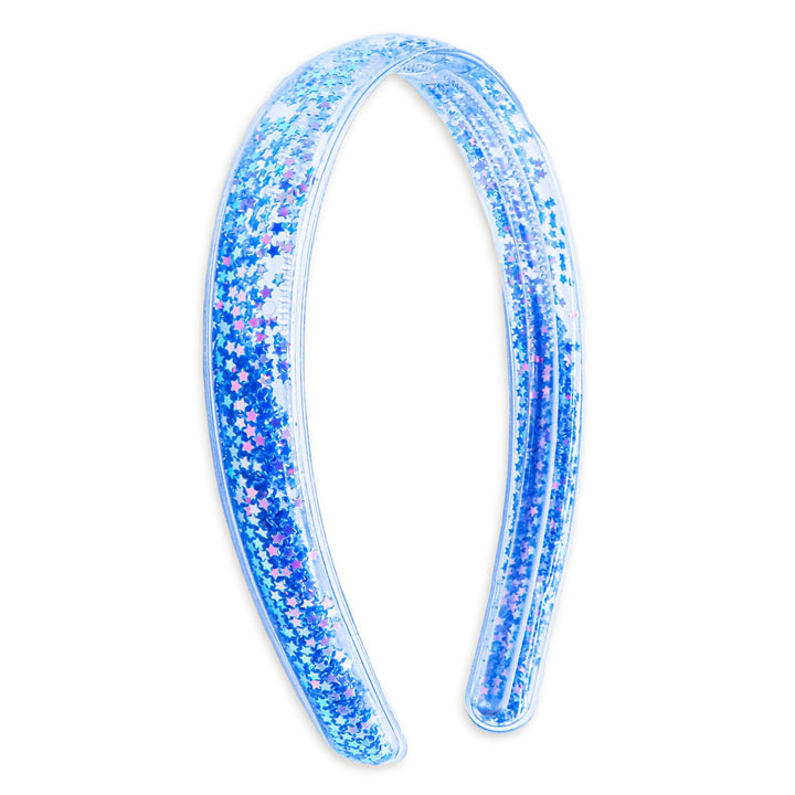 Shaker Glitter Headband with Teeth: Purple