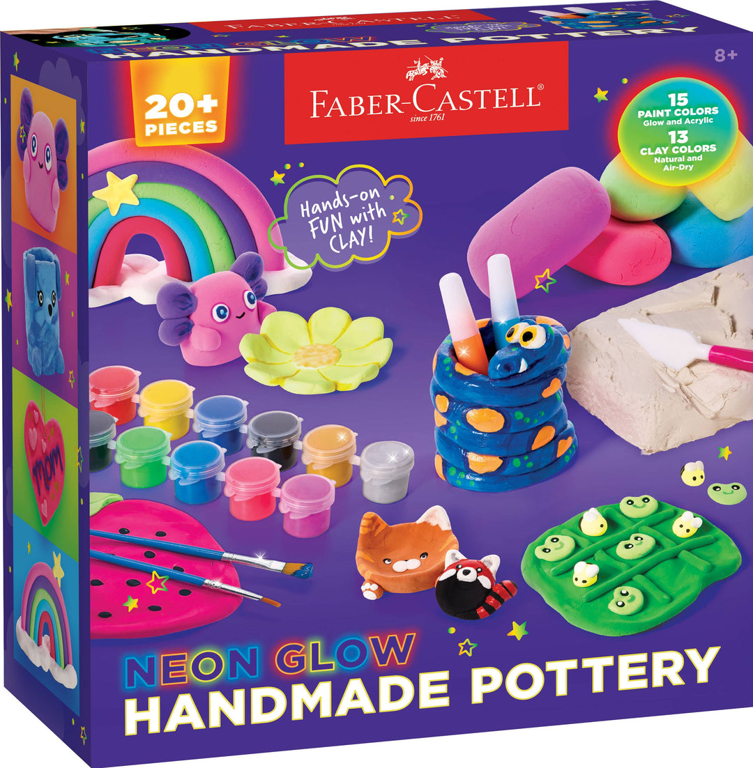 Neon Glow Handmade Pottery Studio Craft Kit for Kids