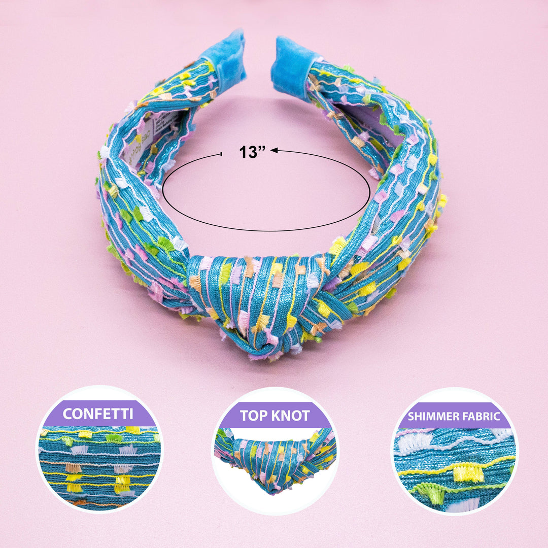 Kids Knot Headband - Confetti Hair Accessories for Girls: Pink
