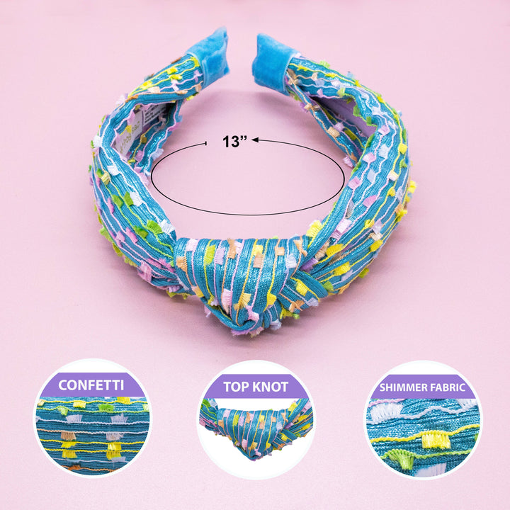 Kids Knot Headband - Confetti Hair Accessories for Girls: Pink