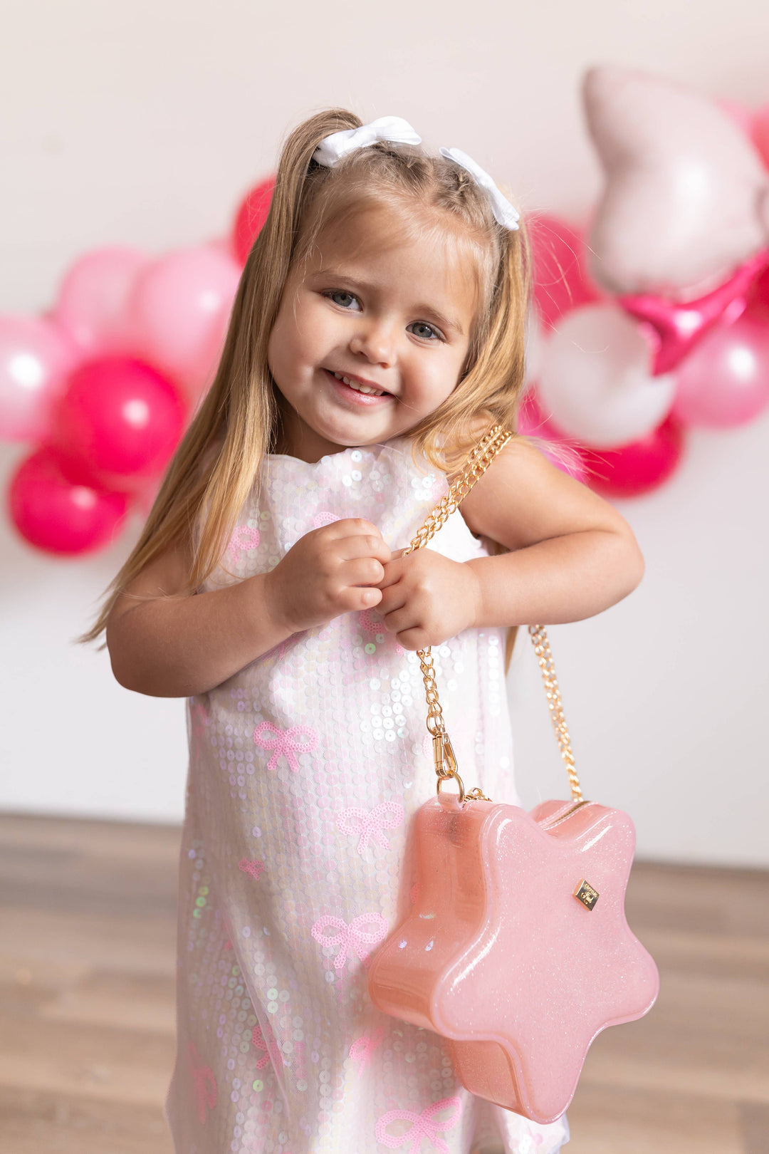 Taylor: Jelly Star Purse: Light Pink Sparkle