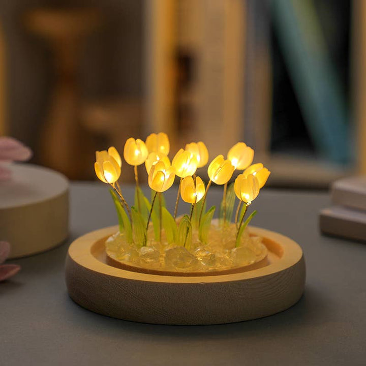 Tulip LED Light DIY Kit, Craft Gift for Girls: Pink