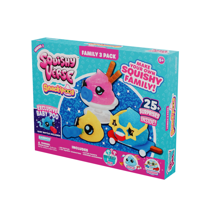 Squishyverse Snackipoos 3 Pack Family Pack