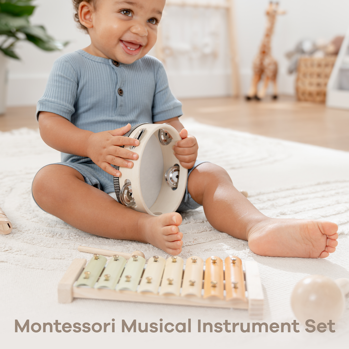 Kids Musical Instruments Set, Montessori Toys by Comfy Cubs