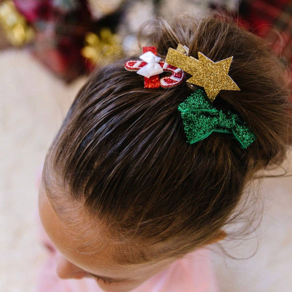Christmas Clip Set - Kids Holiday Hair Clips