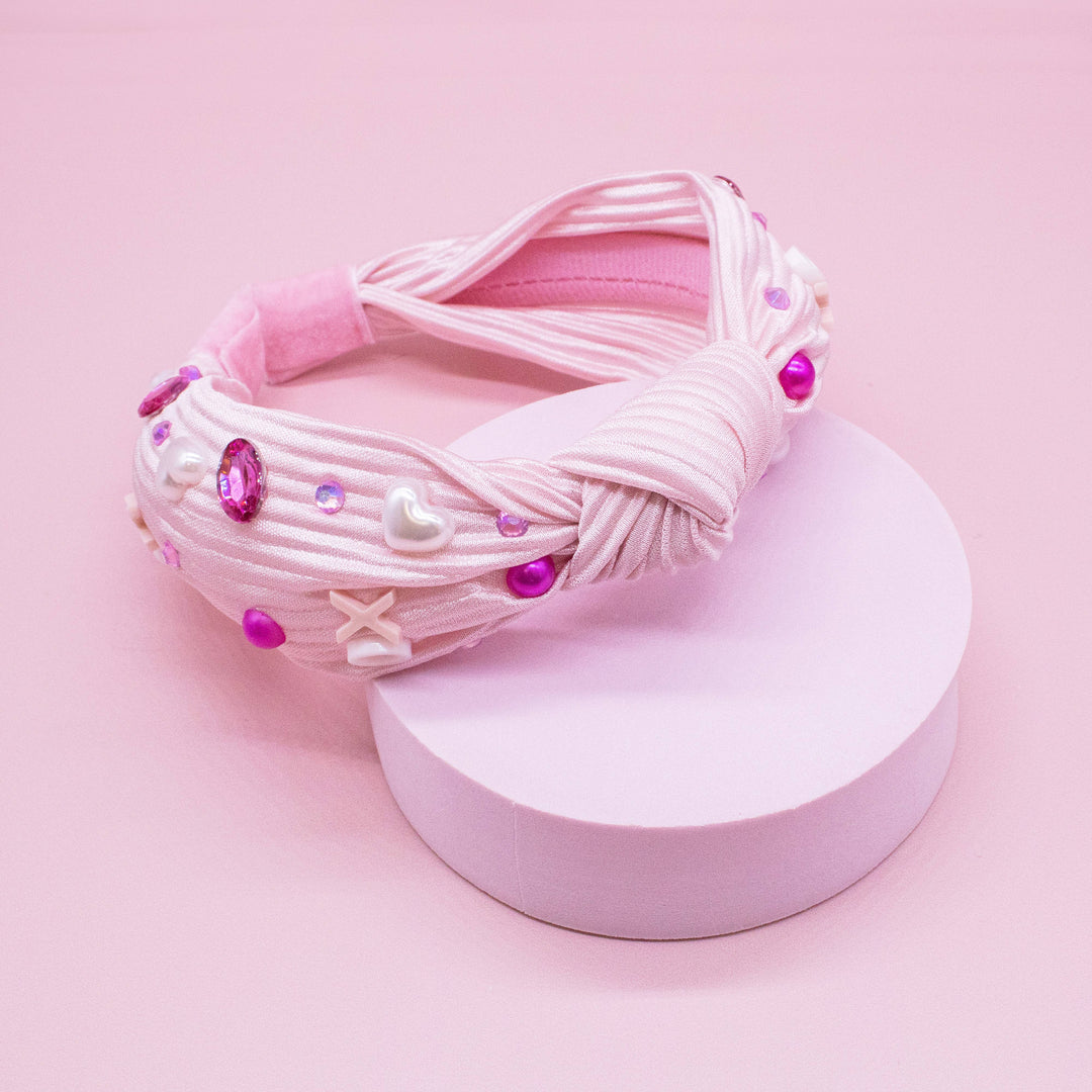 Valentine's Day Embellished Knot Headband