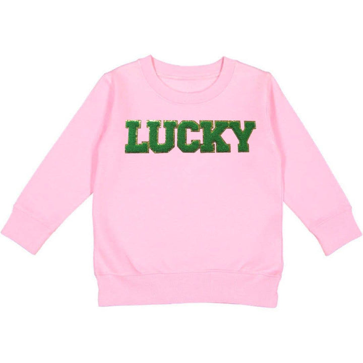 Lucky Green And Gold Patch St. Patrick's Day Sweatshirt: 3T