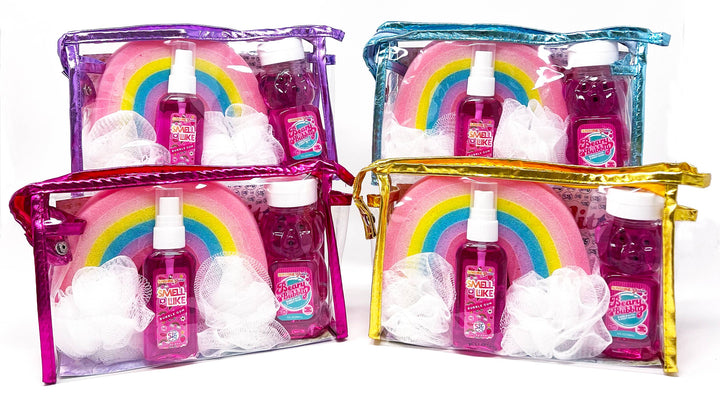Sunshine & Glitter Beary Bubbly Gift Set: Purple Cosmetic Bag