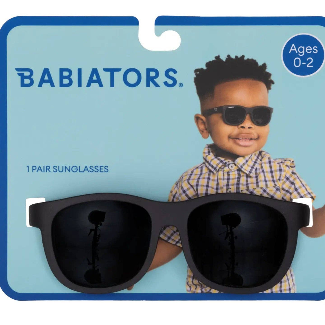 Jet Black Navigators Kids Sunglasses on Peggable Hangtag: Ages 3-5