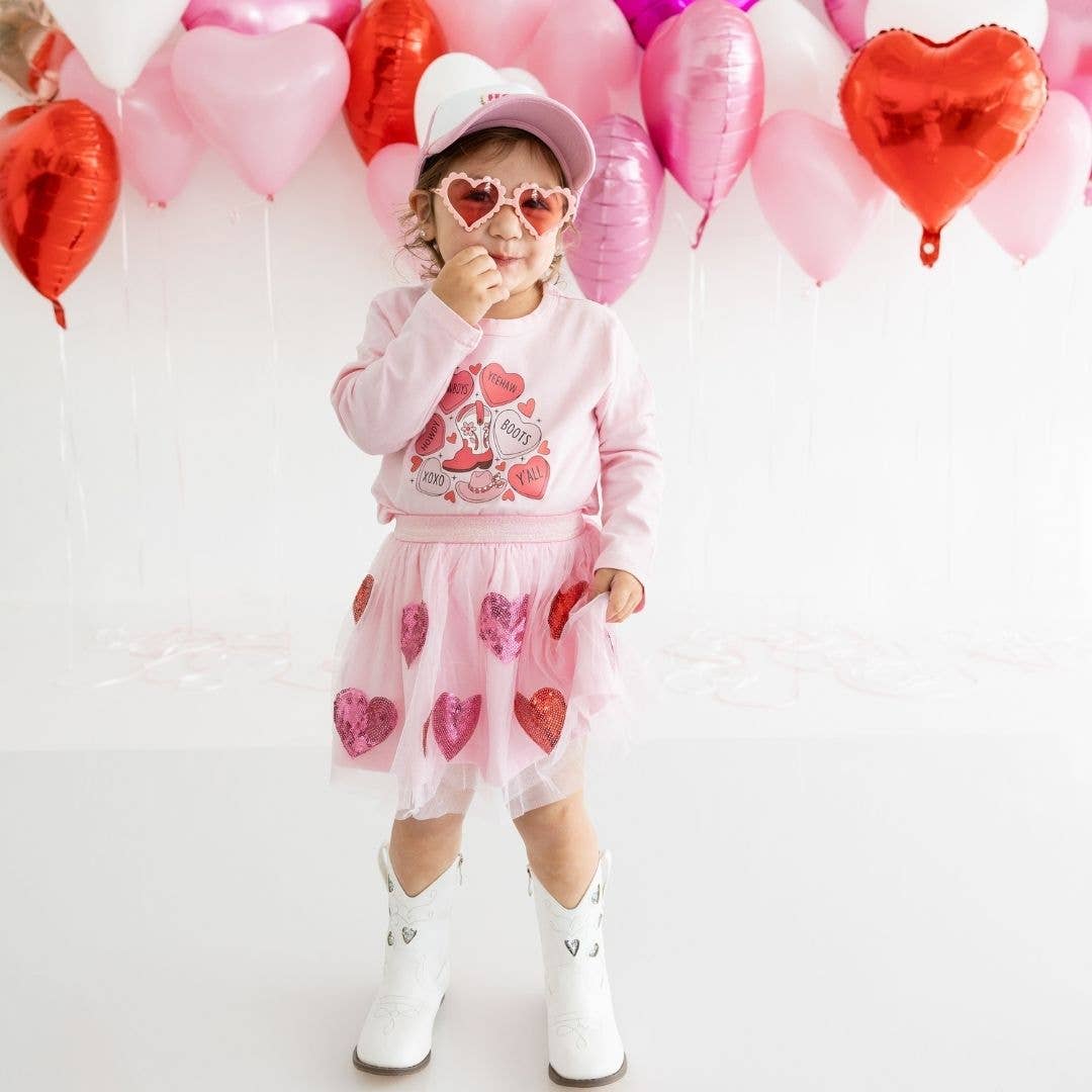 Sequin Heart Valentine's Day Tutu - Girls Clothes: 4-6Y