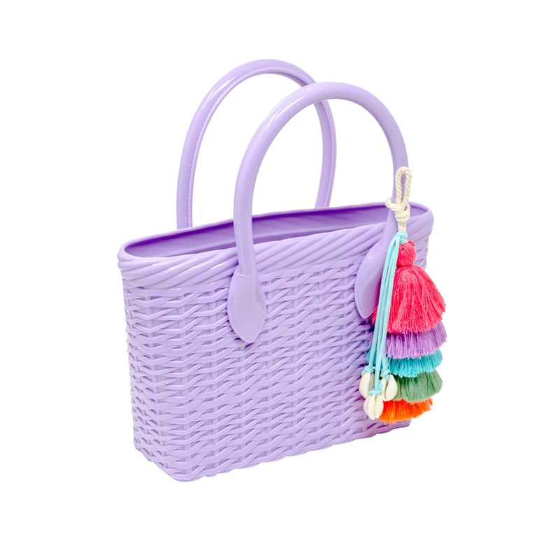 Jelly Weave Tote Bag-Lavender