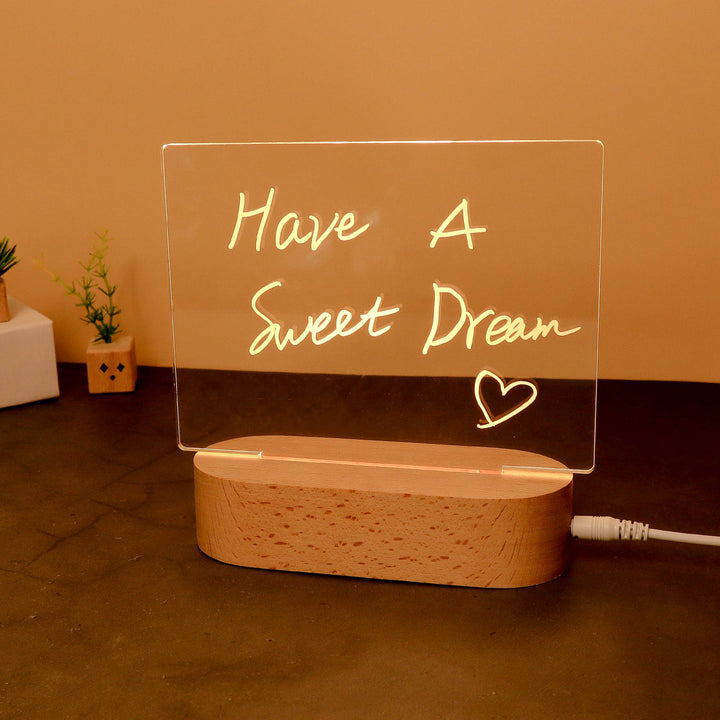LED Writing Board – Reusable Message &amp; Reminder Light Board: Rectangle Base
