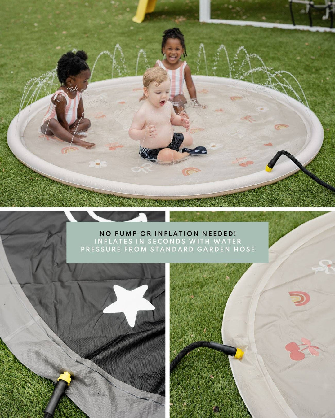 Sprinkler Splash Pad for Kids - Oversized Backyard Sprinkler: Surf Paradise