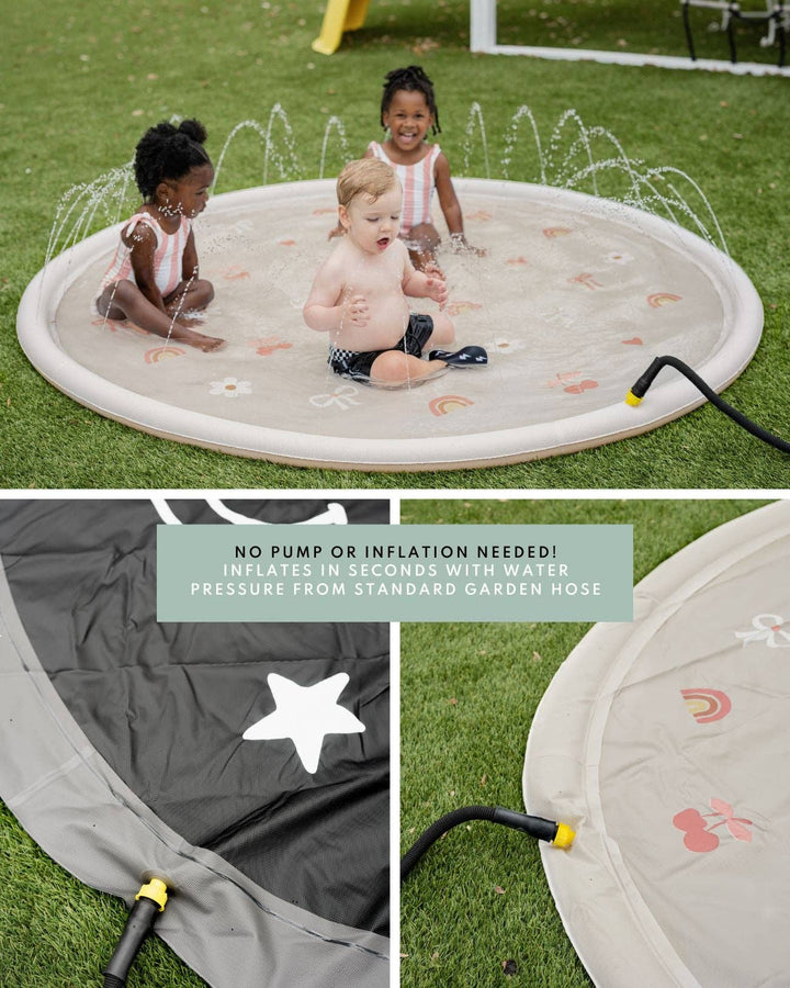 Sprinkler Splash Pad for Kids - Oversized Backyard Sprinkler: Surf Paradise