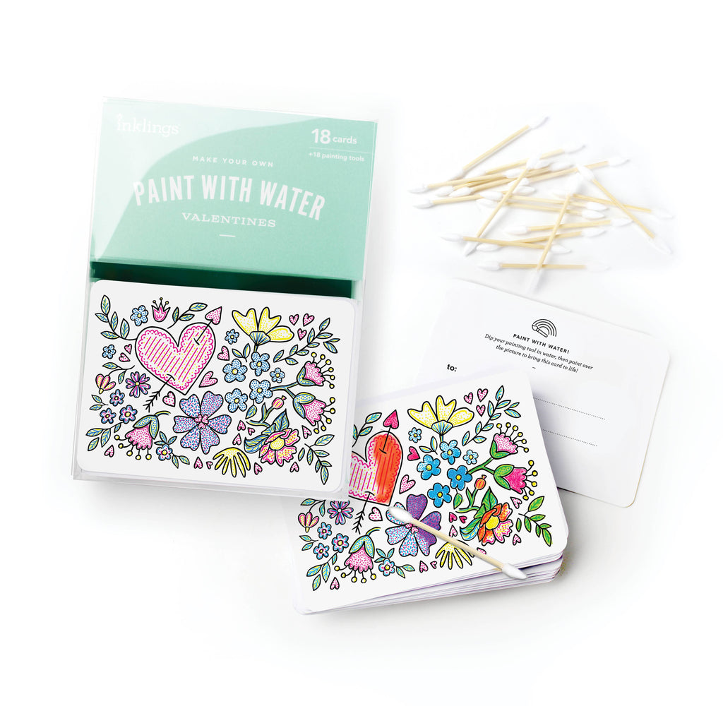 Paint with Water Valentines - Floral-Set of 18