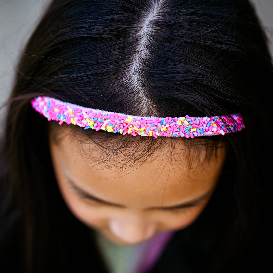 Thin Sprinkle Headband -Pink