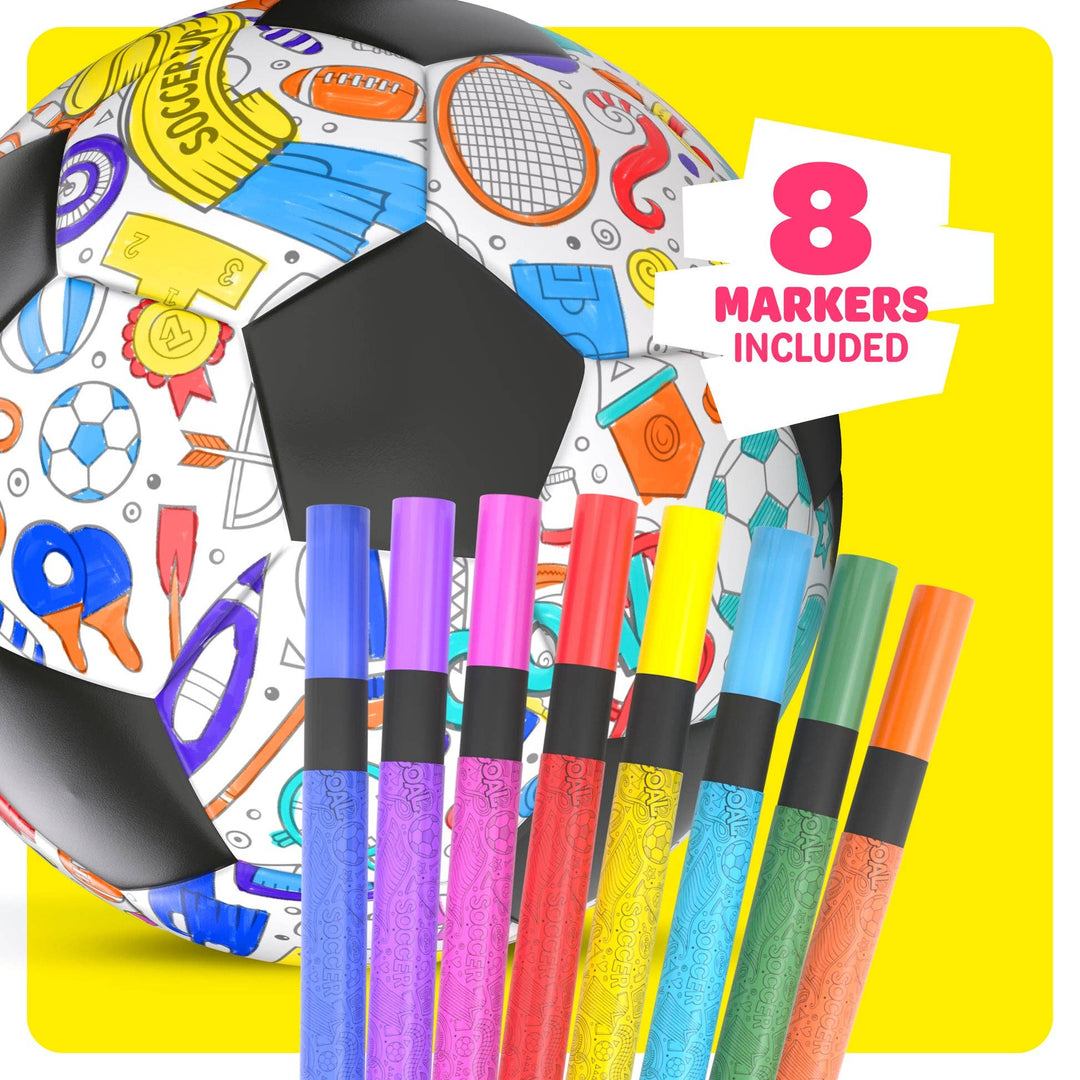 Dan&Darci Soccer Ball Coloring Kit for Kids