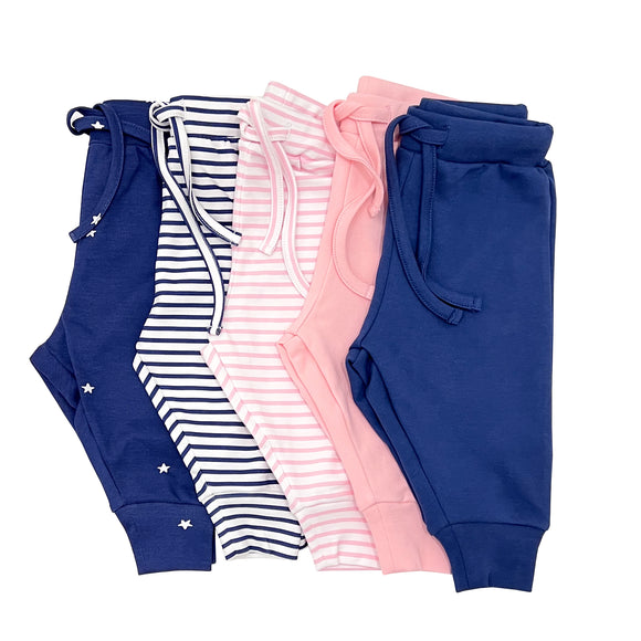 Essentials Pull On Pants-Nautical Navy Stripe