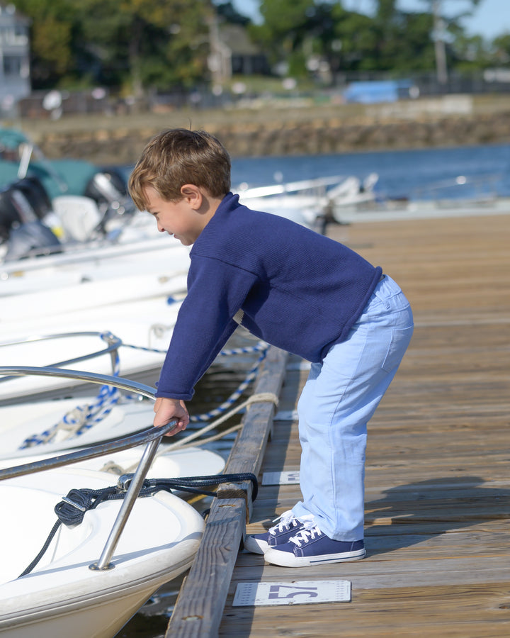 Corduroy Cisco Trousers-Chatham Bars Blue