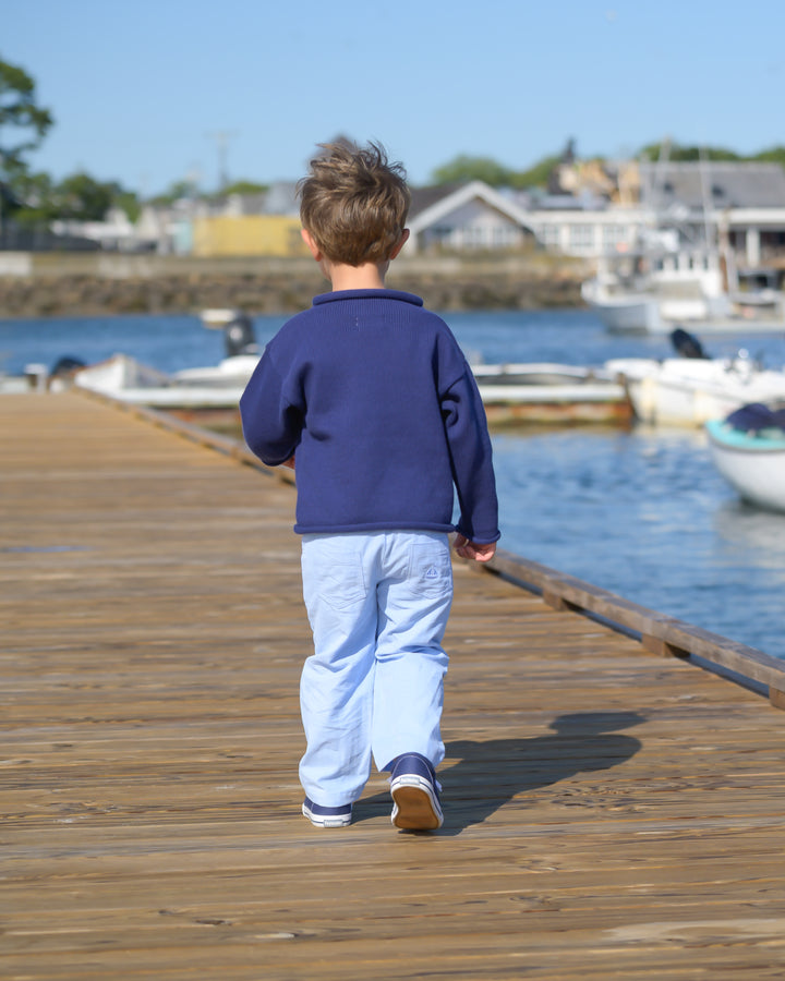 Corduroy Cisco Trousers-Chatham Bars Blue