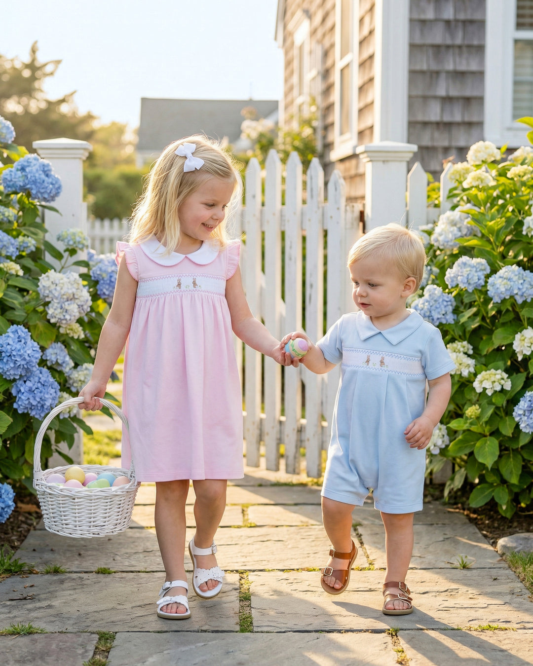 Bunny Smocked Pima Dress-Primrose