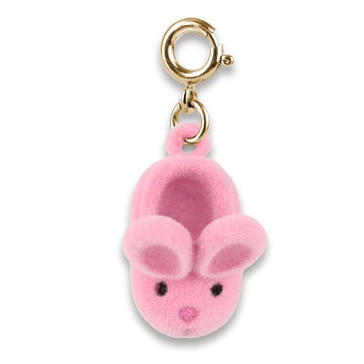 Gold Furry Bunny Slipper Charm