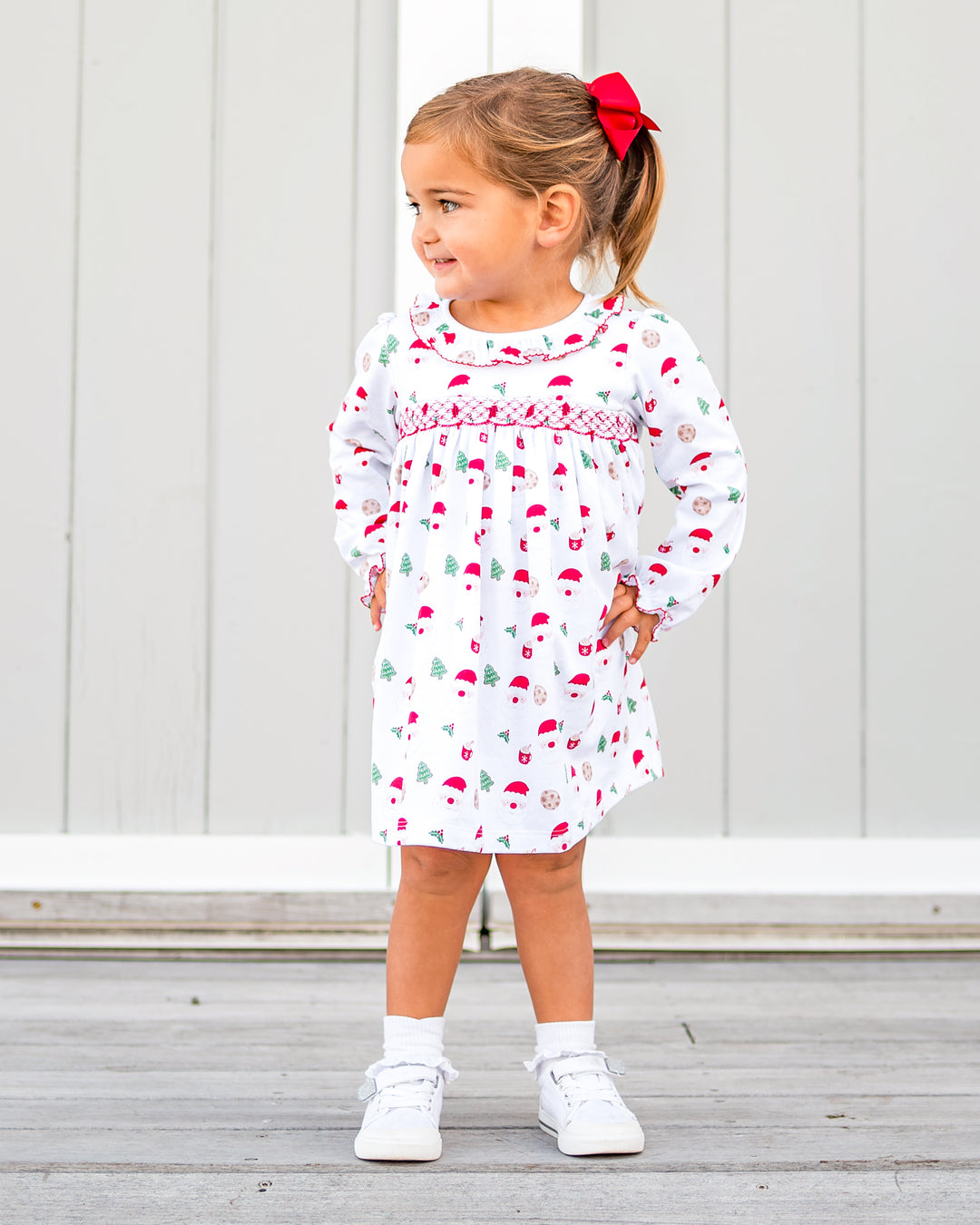 Cookies With Santa Smocked Pima Dress