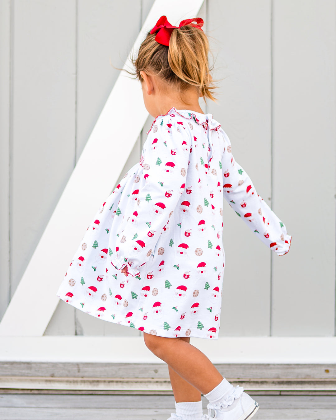Cookies With Santa Smocked Pima Dress