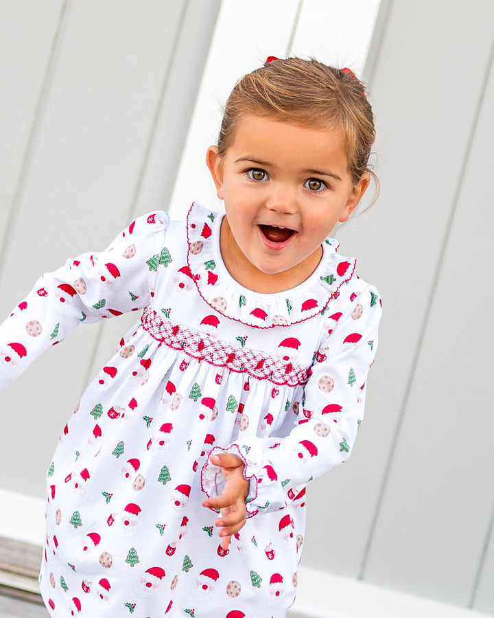 Cookies With Santa Smocked Pima Dress
