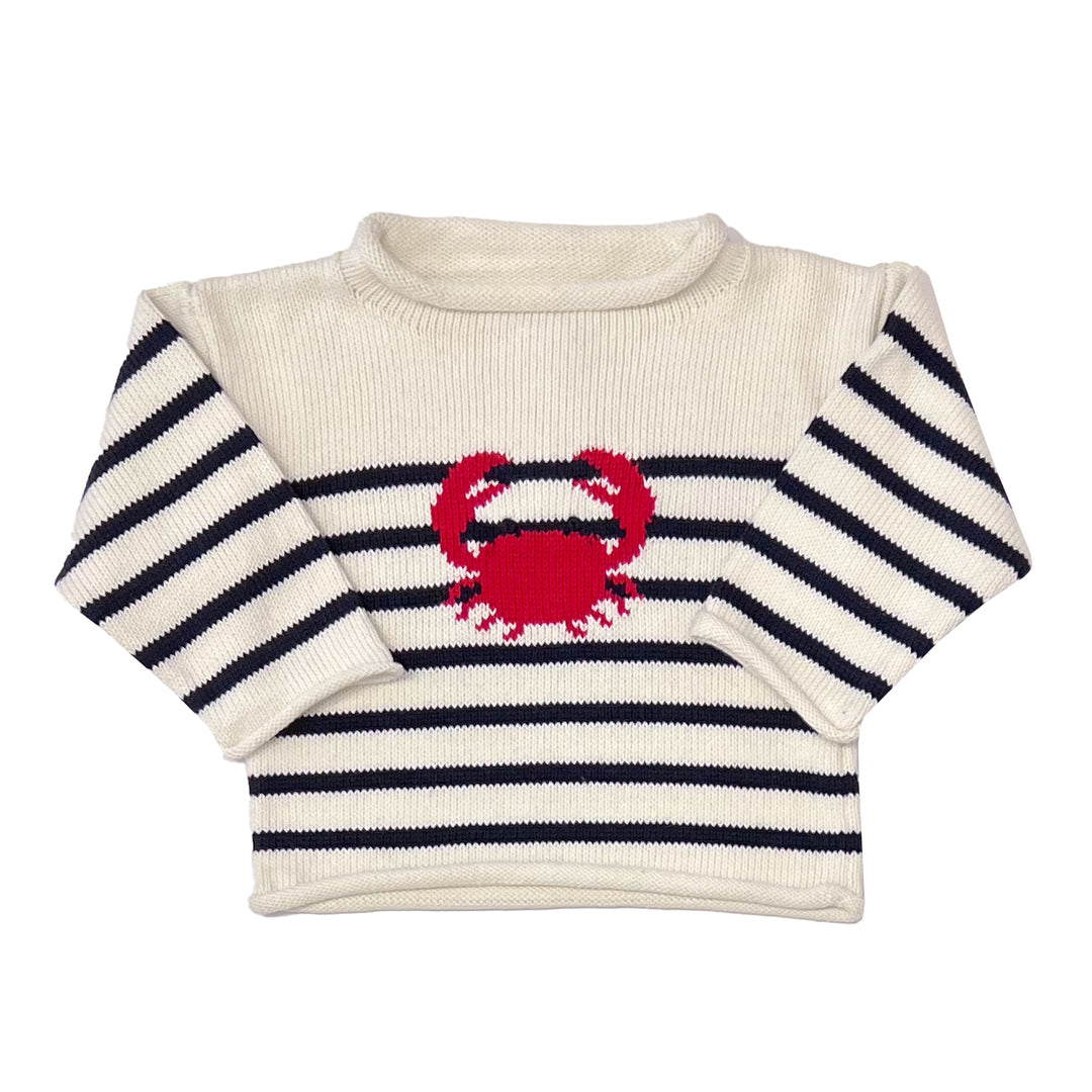 Crab Roll Neck Sweater-Red