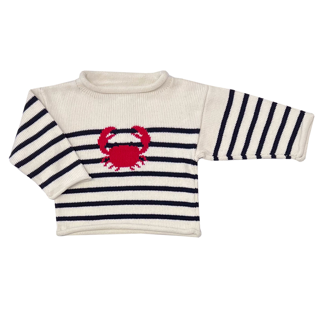 Crab Roll Neck Sweater-Red